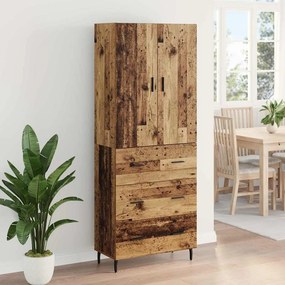 vidaXL Highboard 2 pcs Παλιό Ξύλο 69,5 x 34 x 180 εκ.