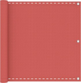 vidaXL Οθόνη Μπαλκονιού Τερακότα 90 x 700 cm HDPE και Αλουμίνιο