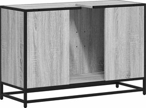 vidaXL Ντουλάπι νιπτήρα μπάνιου γκρι Sonoma 90x33x60 cm