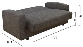 Καναπές - Κρεβάτι Dimos 2θέσιος Ύφασμα Καφέ 157x77x83Υ εκ. 157x77x83 εκ.