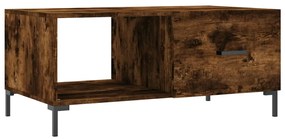 vidaXL Τραπεζάκι Σαλονιού Καπνιστή Δρυς 90x50x40 εκ. Επεξεργασμ. Ξύλο