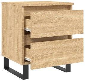 vidaXL Κομοδίνο Sonoma Δρυς 40 x 35 x 50 εκ. από Επεξεργ. Ξύλο
