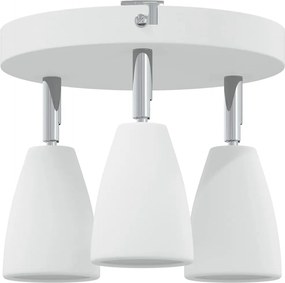 vidaXL Σποτ οροφής με προβολείς Λευκό 19 x 19 x 14,5 εκ. Μέταλλο