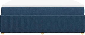 vidaXL Κρεβάτι Boxspring με Στρώμα Μπλε 140x190 εκ. Υφασμάτινο