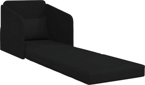 vidaXL Κρεβάτι καναπές Μαύρο 65 x 80 x 83 εκ. ύφασμα