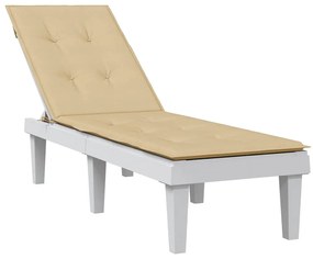 vidaXL Μαξιλάρι Σεζλόνγκ Μπεζ (75+105) x 50 x 4 εκ. Υφασμάτινη