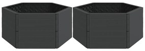 vidaXL Ζαρντινιέρες Κήπου 2 τεμ. Ανθρακί από Πολυπροπυλένιο