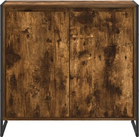 vidaXL Βοηθητικό ντουλάπι Καπνιστό Δρύς 79 x 36 x 75 εκ