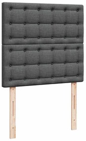 Οθωμανικό κρεβάτι με στρώμα Σκούρο γκρι 80x200cm ύφασμα 3313279