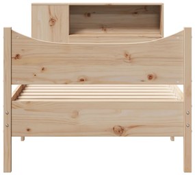 vidaXL Σκελετός Κρεβατιού Χωρίς Στρώμα 75x190 εκ Μασίφ Ξύλο Πεύκου