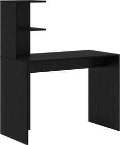 vidaXL Γραφείο 2 pcs Μαύρη Οξυά
