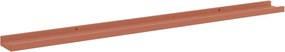 vidaXL Ράφι Τοίχου Επιτοίχιο 2 pcs Κόκκινο 115 x 9 x 3 cm