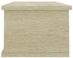 vidaXL Ράφι Τοίχου με Συρτάρια Sonoma Δρυς 88x26x18,5 εκ. Επεξ. Ξύλο