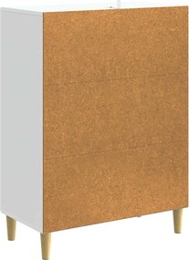vidaXL Ντουλάπι με Συρτάρια Λευκό 66 x 34,5 x 90 εκ Επεξεργασμένο Ξύλο