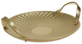 Διακοσμητικός Δίσκος 3-70-143-0054 Φ30x4cm Gold Inart Wood