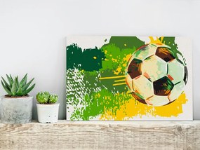 Ζωγραφική με αριθμούς μπάλα ποδοσφαίρου - Συναισθήματα ποδοσφαίρου - 60x40