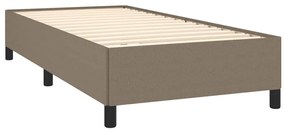 vidaXL Κρεβάτι Boxspring με Στρώμα Taupe 100 x 200 εκ. Υφασμάτινο