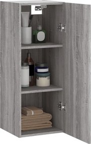vidaXL Ντουλάπι Τοίχου Γκρι Sonoma 34,5 x 34 x 90 εκ. Επεξεργ. Ξύλο