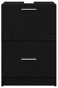 vidaXL Ντουλάπι Νεροχύτη Μαύρη Οξυά 40 x 37 x 59 cm Επεξεργασμένο ξύλο