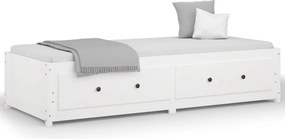 vidaXL Καναπές Κρεβάτι Χωρίς Στρώμα Λευκό 90x200 εκ. Μασίφ Ξύλο Πεύκου