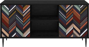 vidaXL Ντουλάπι TV OMMEN 102 x 33 x 51 εκ Μαύρη Δρυς