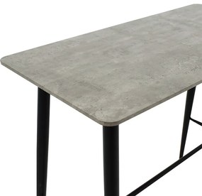 Tραπέζι μπαρ Harriet pakoworld MDF cement-μαύρο 120x60x105εκ - 235-000008