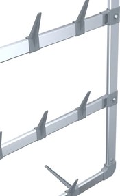 vidaXL Κρεμαστή Ραφιέρα Παπουτσιών Ασημί 66 x 13 x 139 εκ.