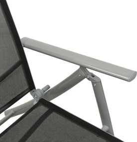 vidaXL Σαλόνι Κήπου 3 Τεμαχίων Ασημί από Textilene / Αλουμίνιο