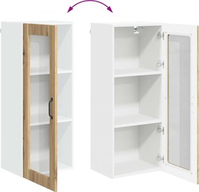 vidaXL Ραφιέρα τοίχου LUCCA Artisan Δρυς 40 x 31 x 100 εκ.