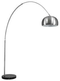 00990 GloboStar® GLOBOSTAR® PRAGUE 00990 Μοντέρνο Επιδαπέδιο Φωτιστικό με Ντουί 1 x E27 AC 220-240V IP20 - Νίκελ Βούρτσας - Μ210 x Π45 x Υ220cm