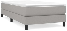 vidaXL Κρεβάτι Boxspring με Στρώμα Ανοιχτό Γκρι 80x200 εκ. Υφασμάτινο