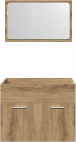 vidaXL Σετ Επίπλων Μπάνιου 2 Τεμαχίων Τεχνίτης Δρυς από Τεχν. Ξύλο