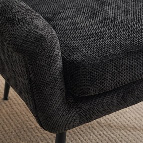 Πολυθρόνα FL801 Fyllianaμε Μεταλλικά Πόδια Μαύρο 76x77x89 εκ. 76x77x89 εκ.