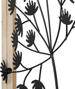 Wall Relief "Dandelion" Μέταλλο Μαύρο PU 30x3x40cm