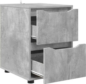 vidaXL Ντουλάπι αποθήκευσης Σκυρόδεμα Γκρι 40 x 48 x 57 εκ