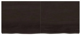 vidaXL Ράφι Τοίχου Σκούρο Καφέ 140x60x(2-6) εκ. Επεξ. Μασίφ Ξύλο Δρυός