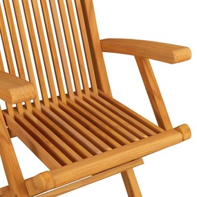 vidaXL Καρέκλες Κήπου 2 τεμ. Μασίφ Ξύλο Teak με Κόκκινα Καρό Μαξιλάρια