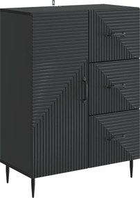 vidaXL Πλαϊνό γραφείο Μαύρο 66 x 34,5 x 89,5 εκ Επεξεργασμένο Ξύλο