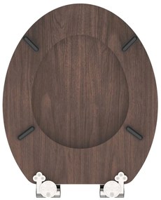 SCHÜTTE Κάλυμμα Λεκάνης DARK WOOD με Soft Close από MDF