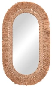 Καθρέπτης Bohnile Inart sisal σε φυσικό 70x4x120εκ 339-000024 339-000024 Καφέ