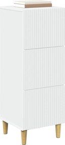 vidaXL Ντουλάπι με Συρτάρια Λευκό 33 x 34,5 x 90 εκ Επεξεργασμένο Ξύλο
