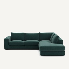 Γωνιακός καναπές με μελανζέ ταπετσαρία, Skander