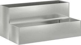 vidaXL Γλάστρα Κήπου Ασημί 100 x 60 x 45 εκ Επικαλυμμένος Χάλυβας