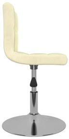 vidaXL Σκαμπό Μπαρ Περιστρεφόμενο Κρεμ Υφασμάτινο