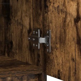 Συρταριέρα με Συρτάρια Καπνιστή Δρυς 71x35x84 εκ. Επεξ. Ξύλο - Καφέ