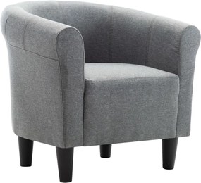 vidaXL Πολυθρόνα Ανοιχτό Γκρι Υφασμάτινη