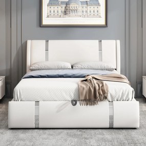 Επενδυμένο κρεβάτι Aelina-Leuko