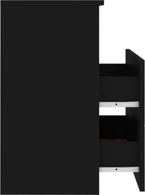 vidaXL Κομοδίνο Μαύρο 50 x 32 x 60 εκ.