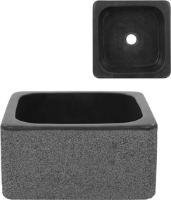 vidaXL Νιπτήρας Μαύρος 30 x 30 x 15 εκ. από Riverstone