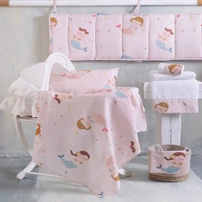 Πάντα Κούνιας Zizel Pink Ρυθμός 43x200cm 100% Cotton